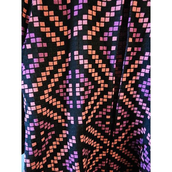 Misook sz medium cardigan blazer jacket pink black purple geometric pattern - Picture 4 of 5